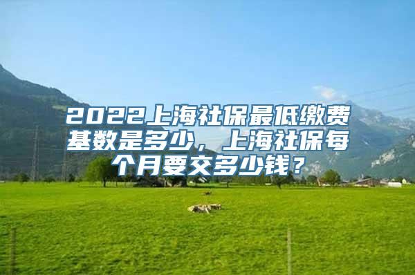 2022上海社保最低缴费基数是多少，上海社保每个月要交多少钱？