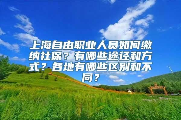 上海自由职业人员如何缴纳社保？有哪些途径和方式？各地有哪些区别和不同？