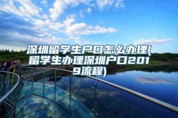 深圳留学生户口怎么办理(留学生办理深圳户口2019流程)