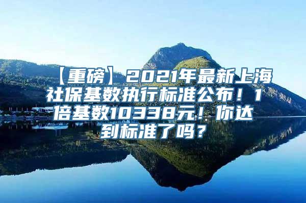 【重磅】2021年最新上海社保基数执行标准公布！1倍基数10338元！你达到标准了吗？