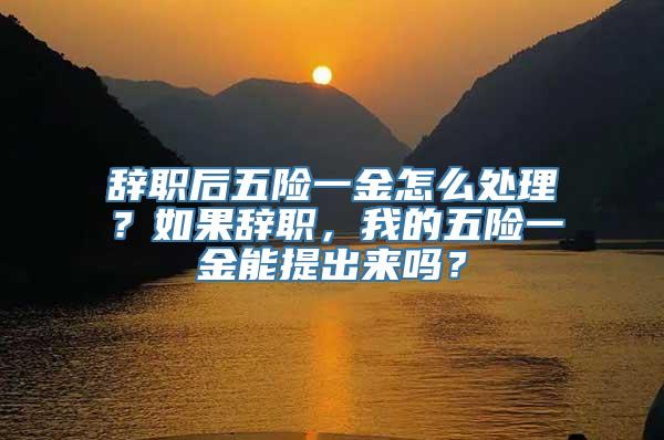 辞职后五险一金怎么处理？如果辞职，我的五险一金能提出来吗？