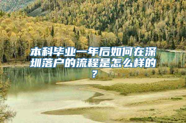 本科毕业一年后如何在深圳落户的流程是怎么样的？