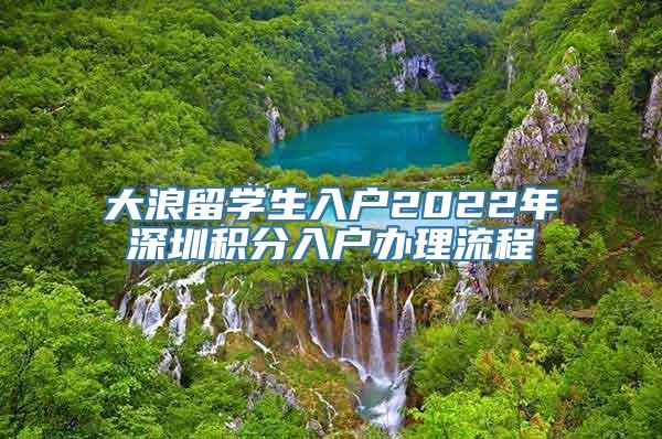 大浪留学生入户2022年深圳积分入户办理流程