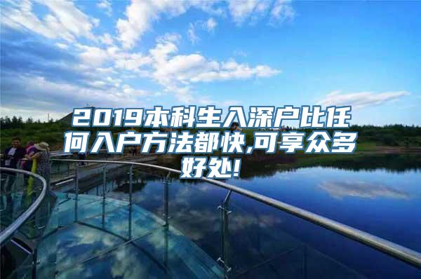 2019本科生入深户比任何入户方法都快,可享众多好处!