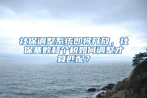 社保调整系统即将开放，社保基数和个税如何调整才算匹配？