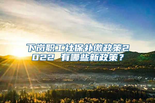 下岗职工社保补缴政策2022 有哪些新政策？