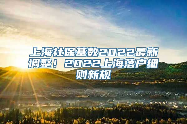 上海社保基数2022最新调整！2022上海落户细则新规