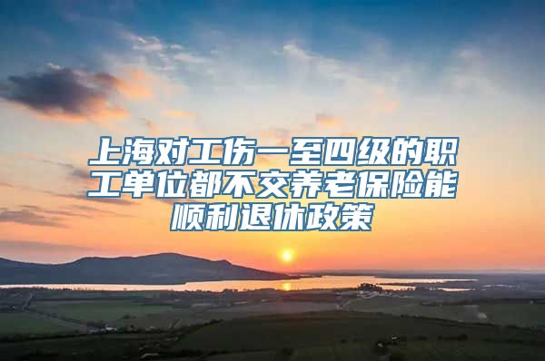 上海对工伤一至四级的职工单位都不交养老保险能顺利退休政策