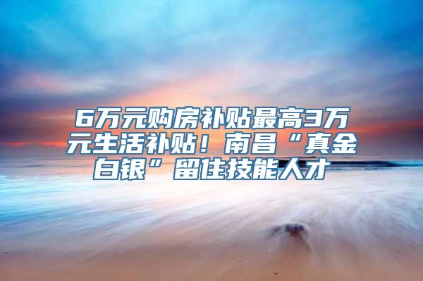 6万元购房补贴最高3万元生活补贴！南昌“真金白银”留住技能人才