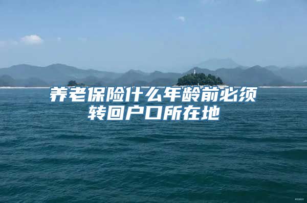 养老保险什么年龄前必须转回户口所在地