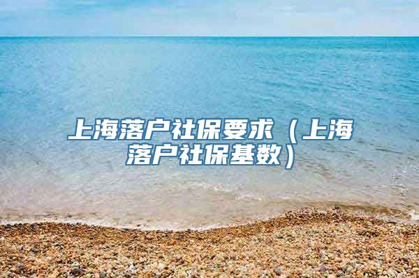 上海落户社保要求（上海落户社保基数）