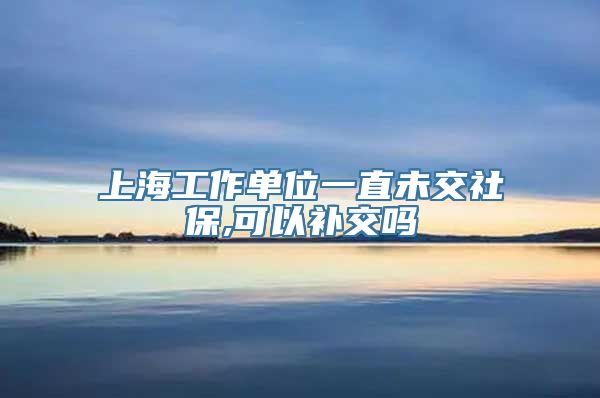 上海工作单位一直未交社保,可以补交吗