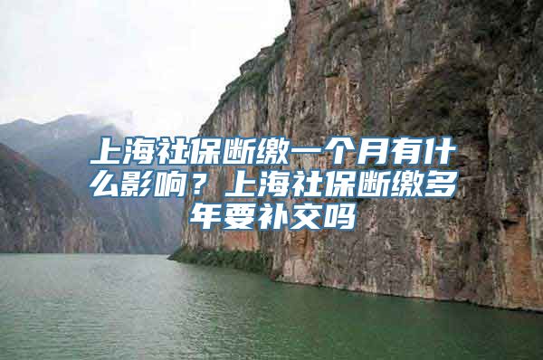 上海社保断缴一个月有什么影响？上海社保断缴多年要补交吗