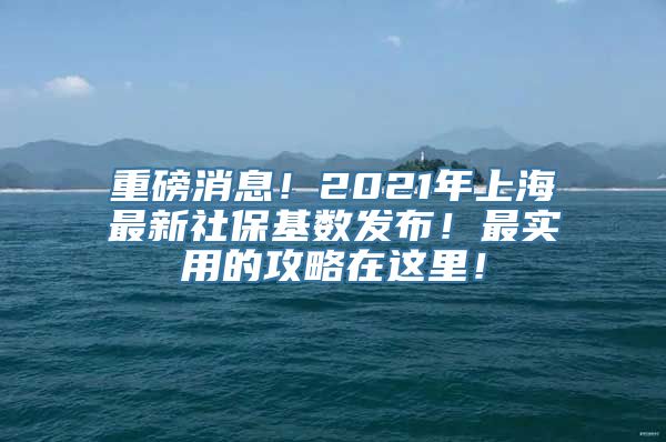 重磅消息！2021年上海最新社保基数发布！最实用的攻略在这里！