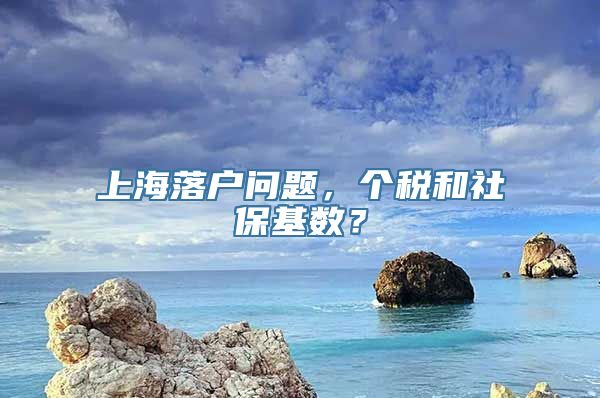 上海落户问题，个税和社保基数？