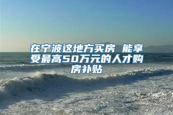 在宁波这地方买房 能享受最高50万元的人才购房补贴