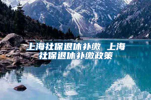 上海社保退休补缴 上海社保退休补缴政策