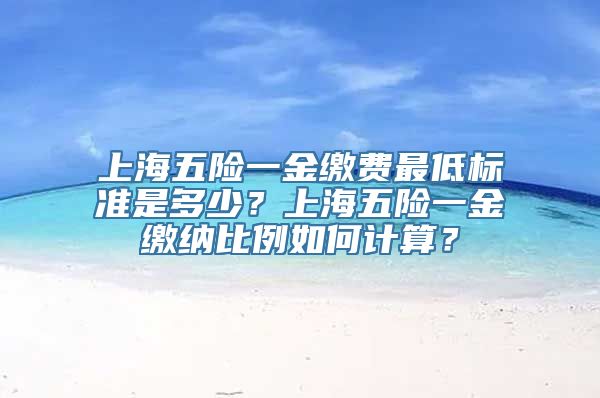 上海五险一金缴费最低标准是多少？上海五险一金缴纳比例如何计算？