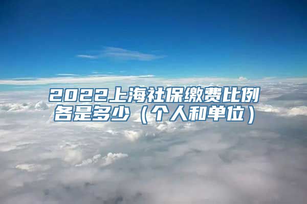 2022上海社保缴费比例各是多少（个人和单位）