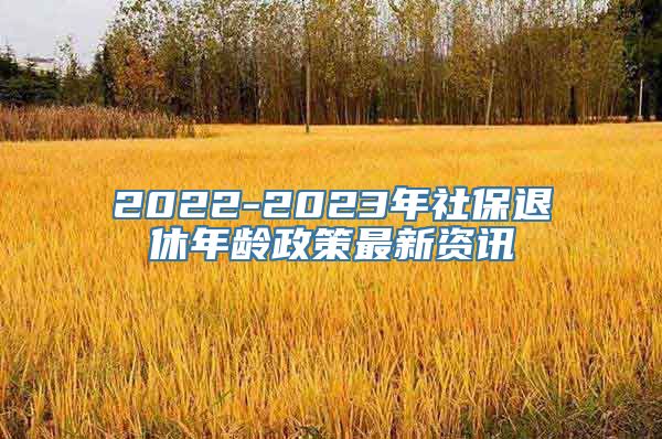 2022-2023年社保退休年龄政策最新资讯