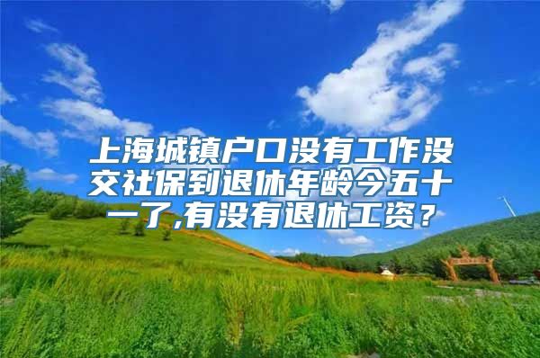 上海城镇户口没有工作没交社保到退休年龄今五十一了,有没有退休工资？