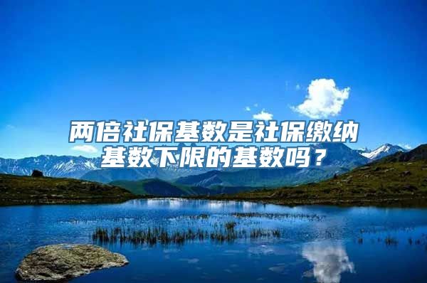 两倍社保基数是社保缴纳基数下限的基数吗？