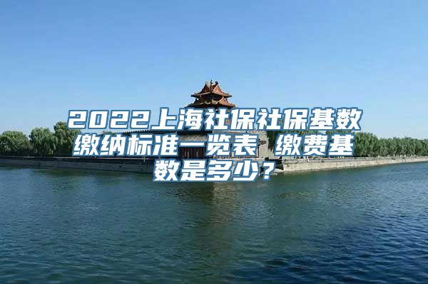 2022上海社保社保基数缴纳标准一览表 缴费基数是多少？