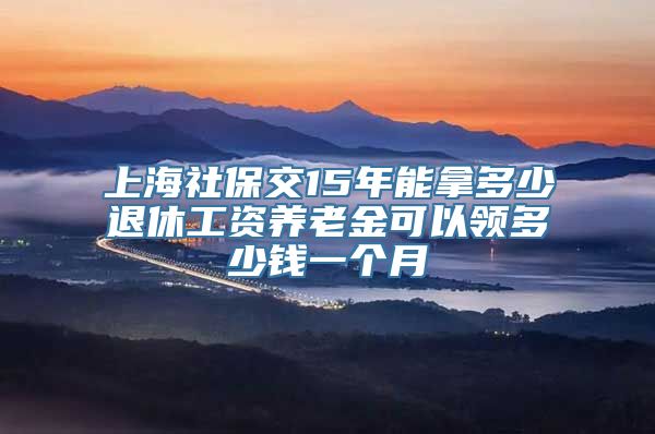 上海社保交15年能拿多少退休工资养老金可以领多少钱一个月