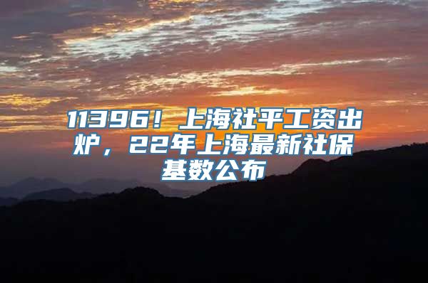 11396！上海社平工资出炉，22年上海最新社保基数公布