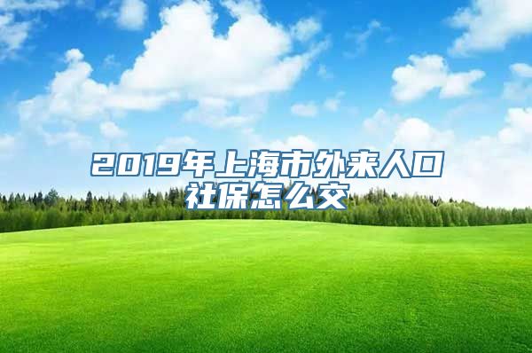 2019年上海市外来人口社保怎么交