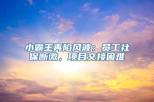 小霸王再陷风波：员工社保断缴，项目交接困难