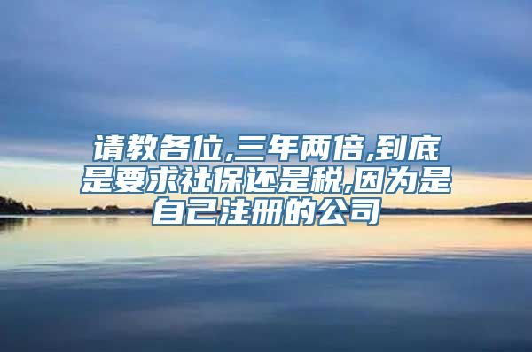 请教各位,三年两倍,到底是要求社保还是税,因为是自己注册的公司