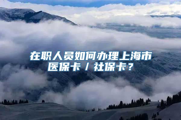 在职人员如何办理上海市医保卡／社保卡？