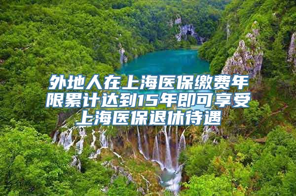 外地人在上海医保缴费年限累计达到15年即可享受上海医保退休待遇