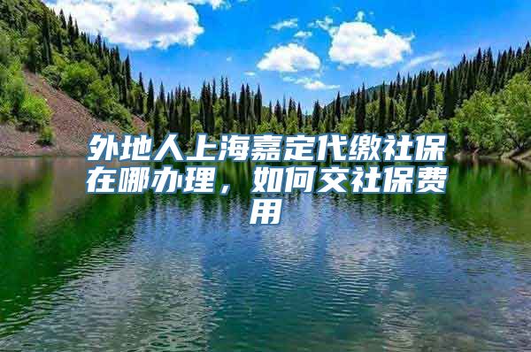 外地人上海嘉定代缴社保在哪办理，如何交社保费用