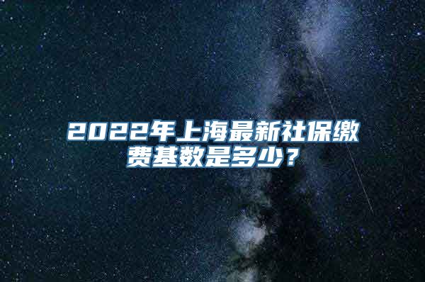 2022年上海最新社保缴费基数是多少？