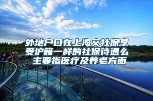 外地户口在上海交社保享受沪籍一样的社保待遇么 主要指医疗及养老方面