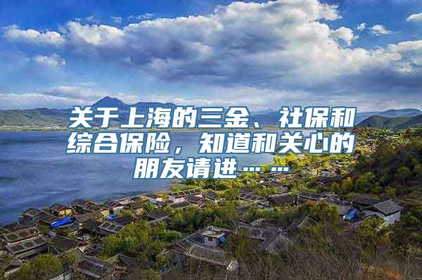 关于上海的三金、社保和综合保险，知道和关心的朋友请进……