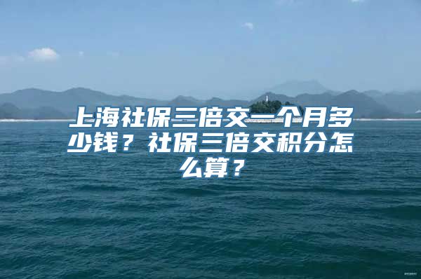 上海社保三倍交一个月多少钱？社保三倍交积分怎么算？