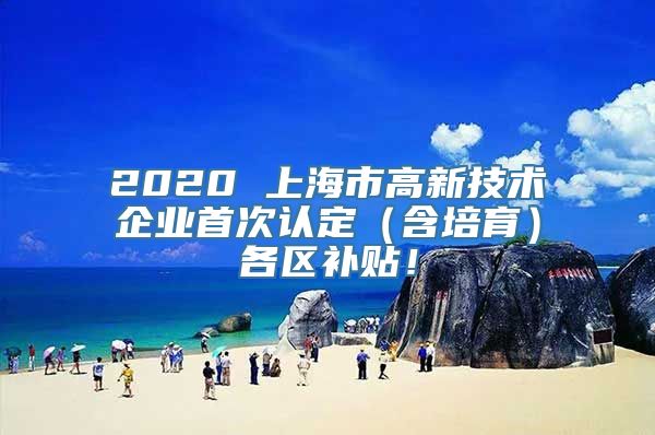 2020 上海市高新技术企业首次认定（含培育）各区补贴！