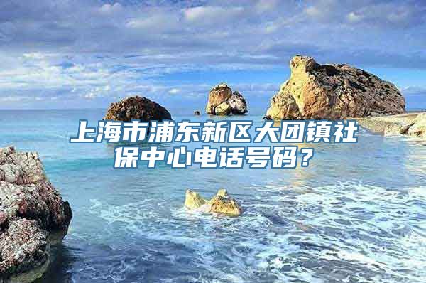 上海市浦东新区大团镇社保中心电话号码？