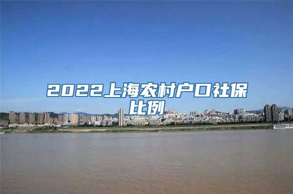 2022上海农村户口社保比例