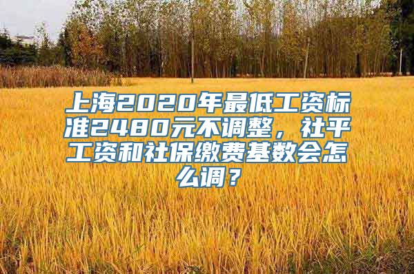 上海2020年最低工资标准2480元不调整，社平工资和社保缴费基数会怎么调？