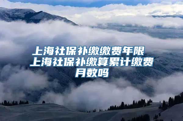 上海社保补缴缴费年限 上海社保补缴算累计缴费月数吗