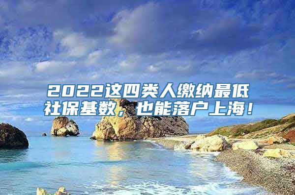 2022这四类人缴纳最低社保基数，也能落户上海！