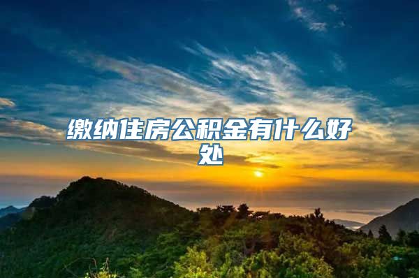 缴纳住房公积金有什么好处