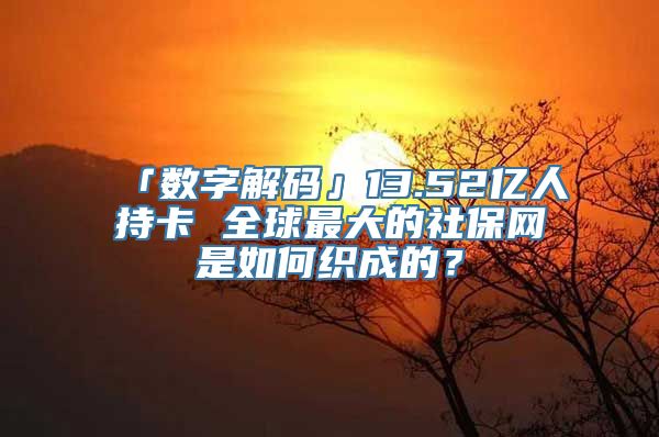 「数字解码」13.52亿人持卡 全球最大的社保网是如何织成的？