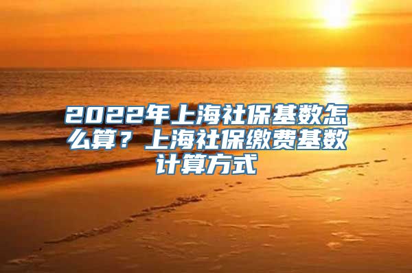 2022年上海社保基数怎么算？上海社保缴费基数计算方式