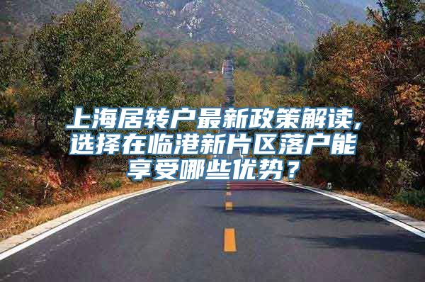 上海居转户最新政策解读,选择在临港新片区落户能享受哪些优势？