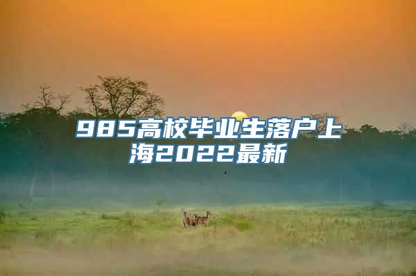 985高校毕业生落户上海2022最新